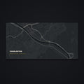 Charleston Street Map Desk Mat, flat view