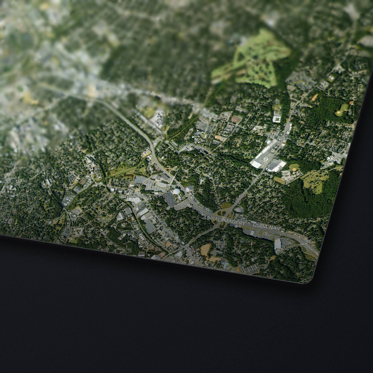 Charlotte Satellite Desk Mat, edge detail