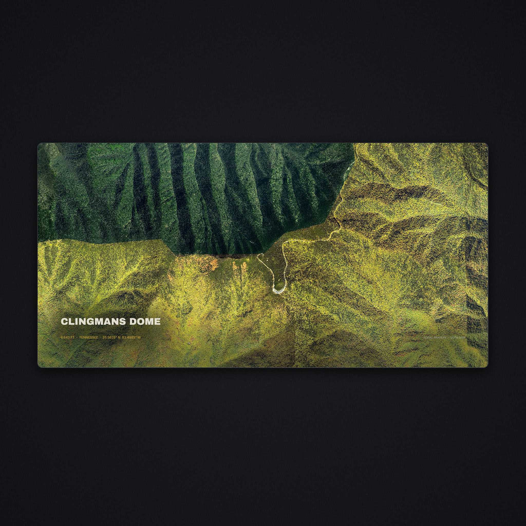Clingmans Dome Satellite Desk Mat, flat view
