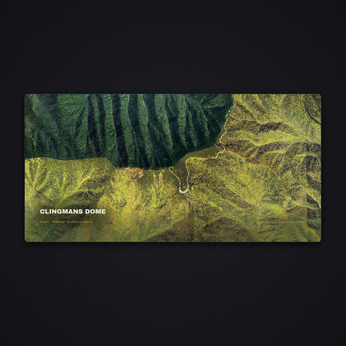 Clingmans Dome Satellite Desk Mat, flat view