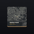 Borah Peak Topo Coaster, flat view