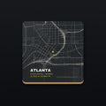 Atlanta Street Map Coaster, flat view