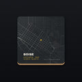 Boise Street Map Coaster, flat view