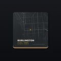 Burlington Street Map Coaster, flat view