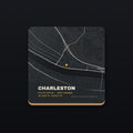 Charleston, West Virginia Street Map Coaster, flat view