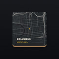Columbus Street Map Coaster, flat view