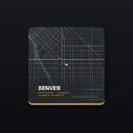 Denver Street Map Coaster, flat view