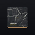 Houston Street Map Coaster, flat view