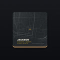 Jackson Street Map Coaster, flat view