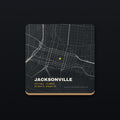 Jacksonville Street Map Coaster, flat view