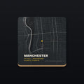 Manchester Street Map Coaster, flat view