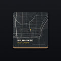 Milwaukee Street Map Coaster, flat view