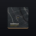 Nashville Street Map Coaster, flat view