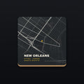 New Orleans Street Map Coaster, flat view
