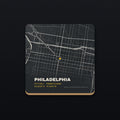 Philadelphia Street Map Coaster, flat view