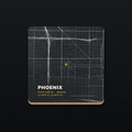 Phoenix Street Map Coaster, flat view