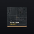 Sioux Falls Street Map Coaster, flat view