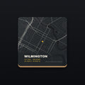Wilmington Street Map Coaster, flat view