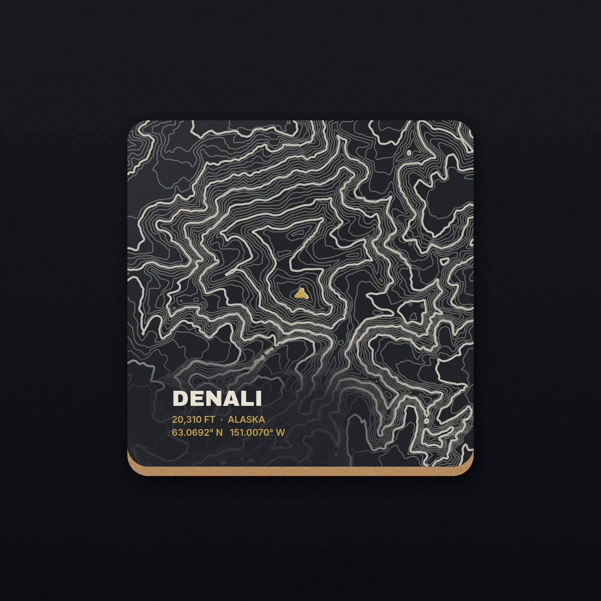 Denali Topo Coaster, flat view