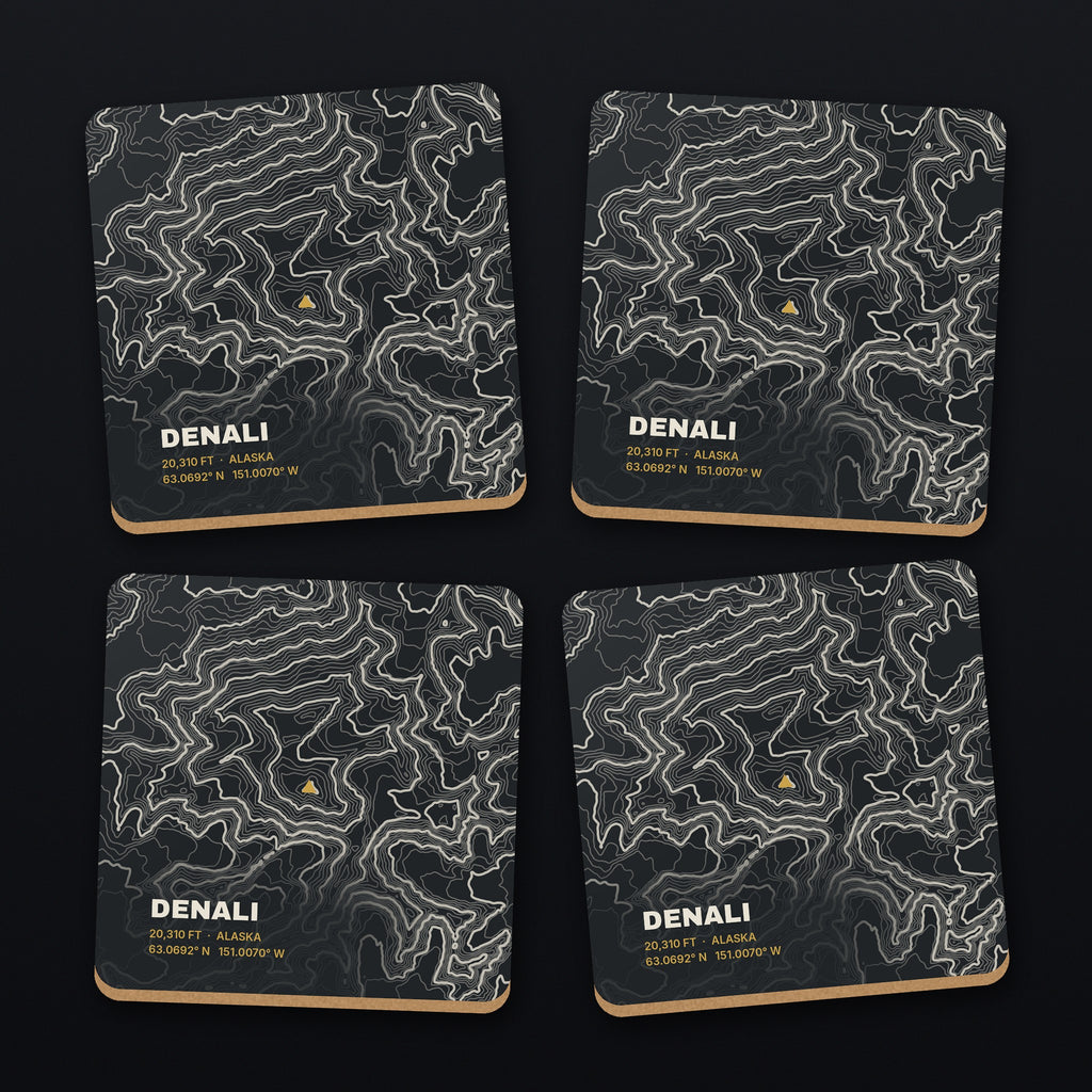 Denali Topo Coaster Set, all 4 coasters