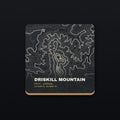Driskill Mountain Topo Coaster, flat view