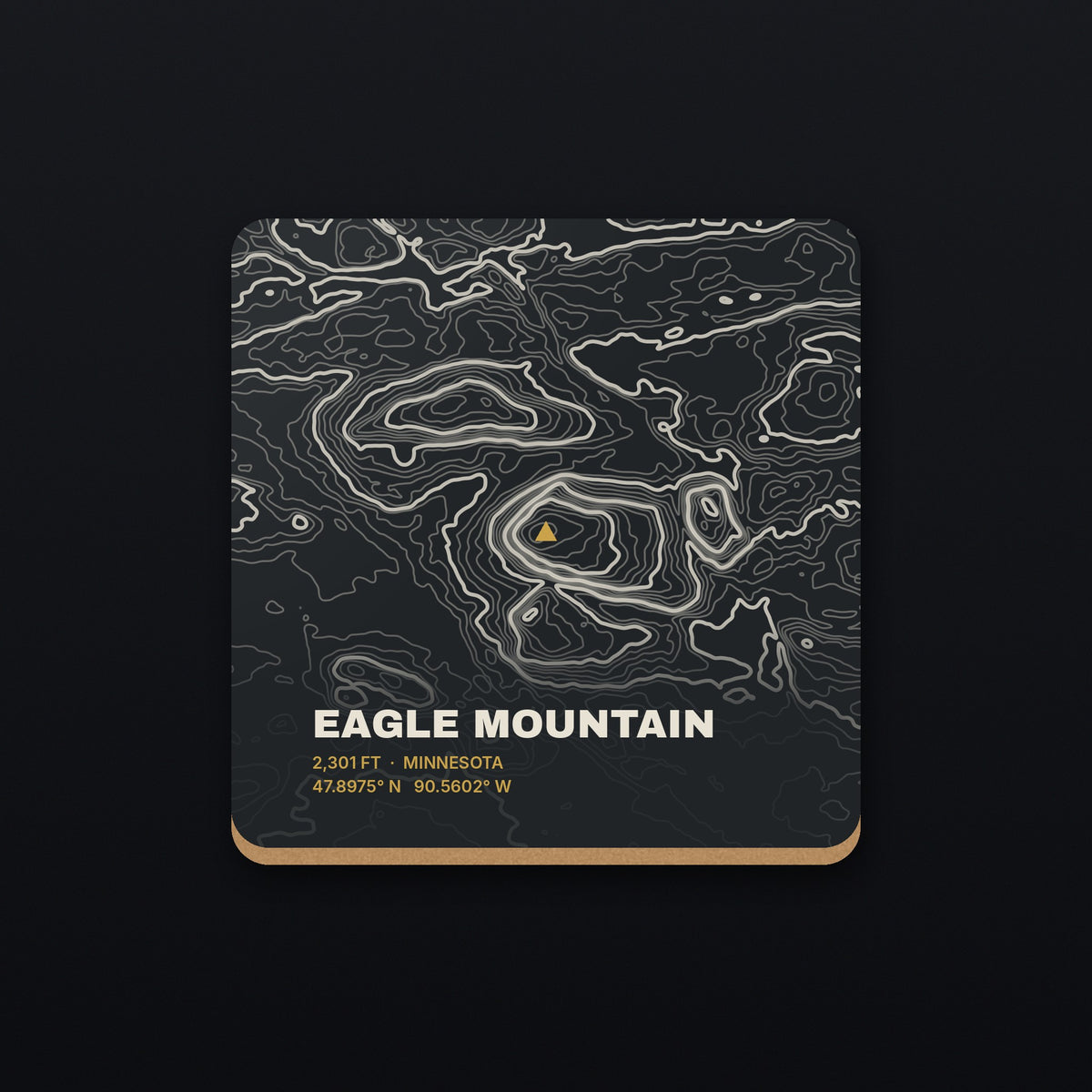 Eagle Mountain Topo Coaster, flat view