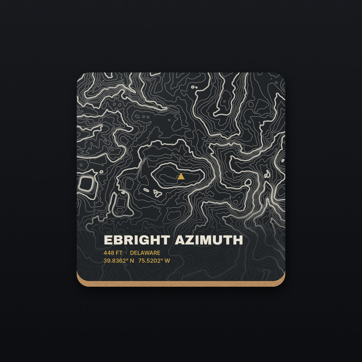 Ebright Azimuth Topo Coaster, flat view