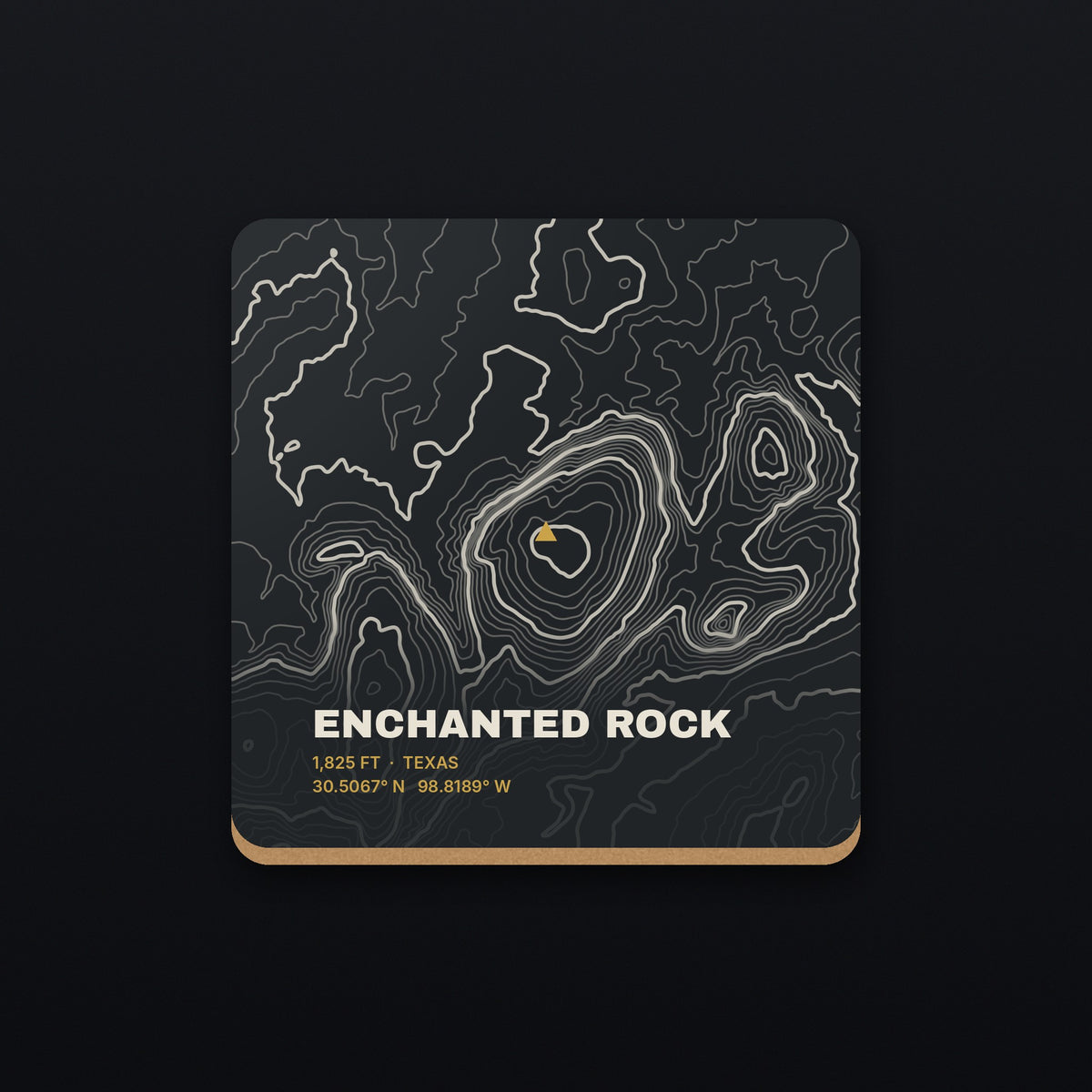 Enchanted Rock Topo Coaster, flat view