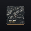 Half Dome Topo Coaster, flat view