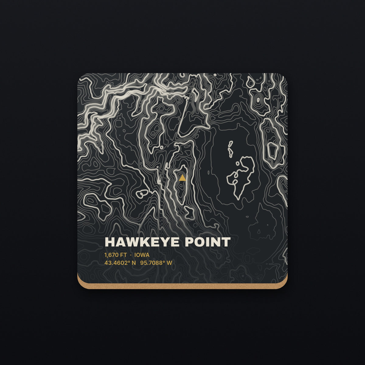 Hawkeye Point Topo Coaster, flat view