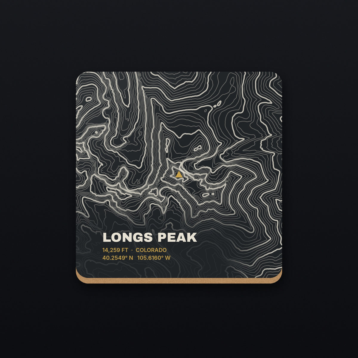 Longs Peak Topo Coaster, flat view