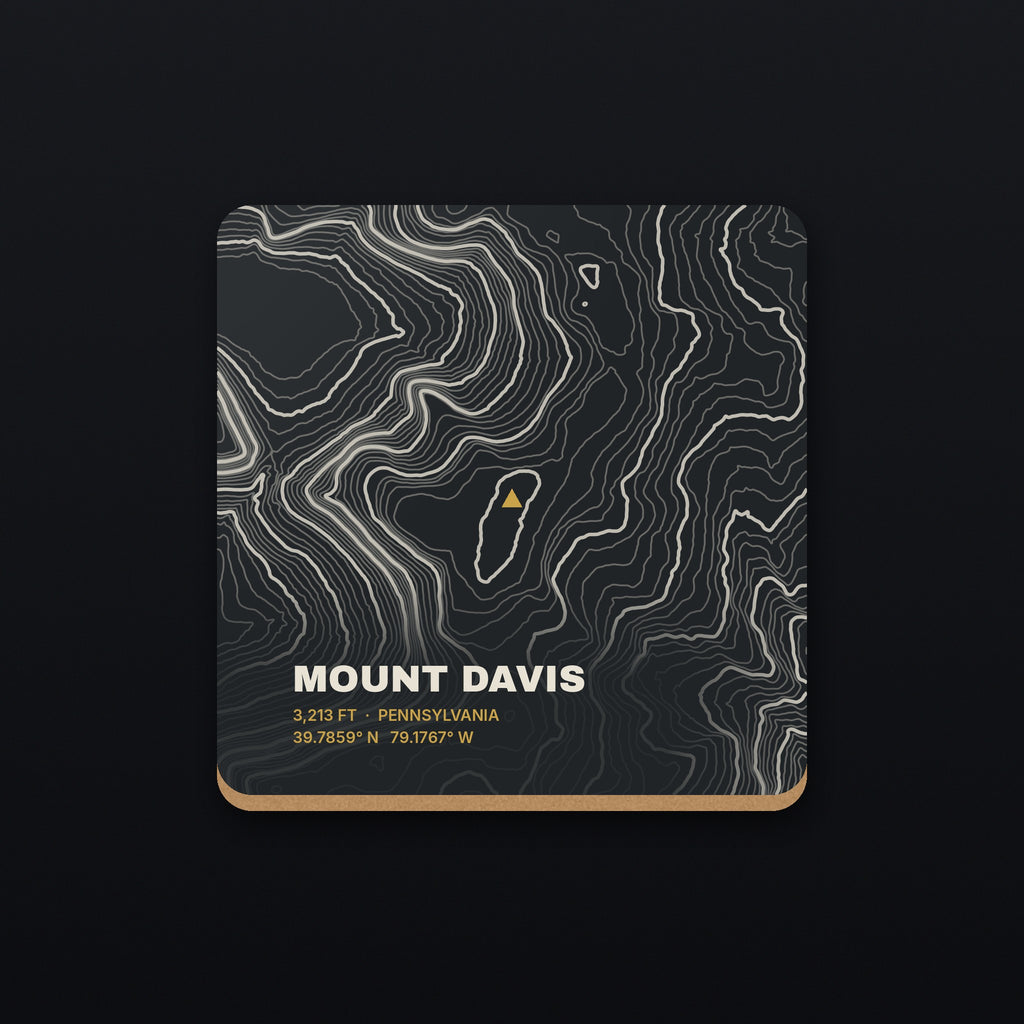 Mount Davis Topo Coaster, flat view