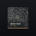 Mount Hood Topo Coaster, flat view