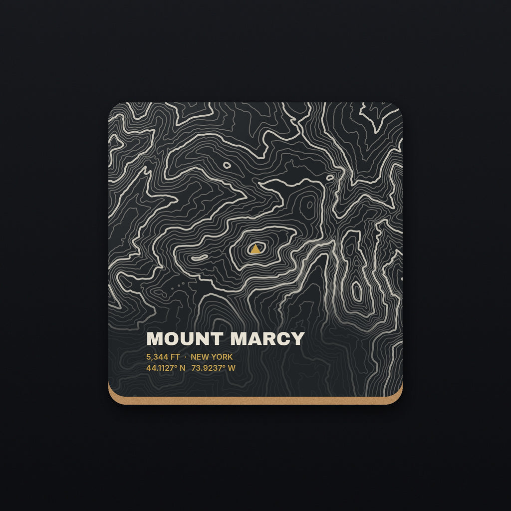 Mount Marcy Topo Coaster, flat view