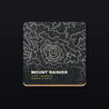 Mount Rainier Topo Coaster, flat view
