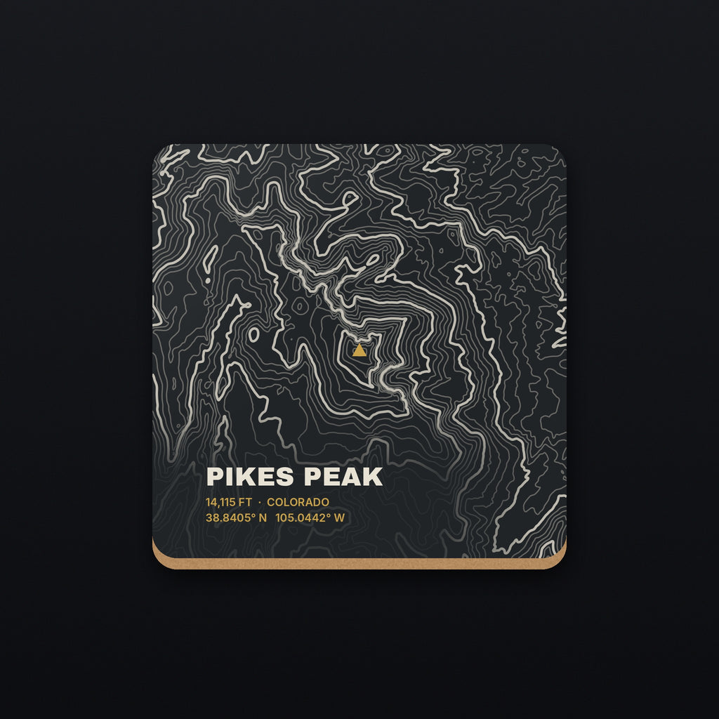 Pikes Peak Topo Coaster, flat view
