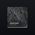 Pikes Peak Topo Coaster, flat view