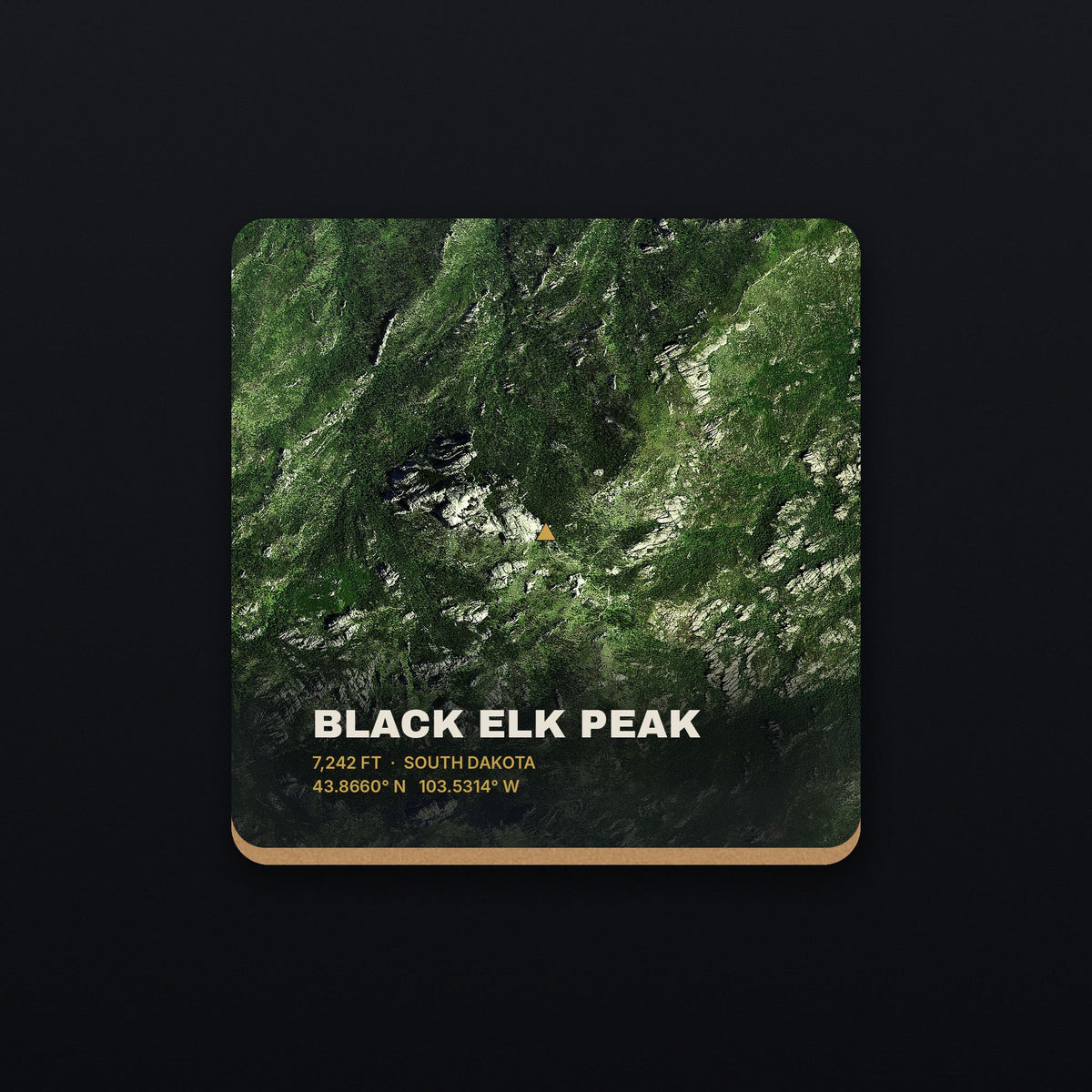 Black Elk Peak Satellite Coaster, flat view