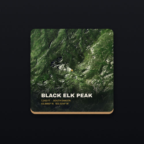 Black Elk Peak Satellite Coaster, flat view