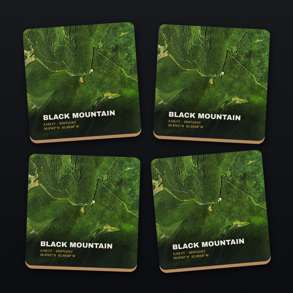Black Mountain Satellite Coaster Set, all 4 coasters