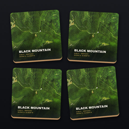 Black Mountain Satellite Coaster Set, all 4 coasters