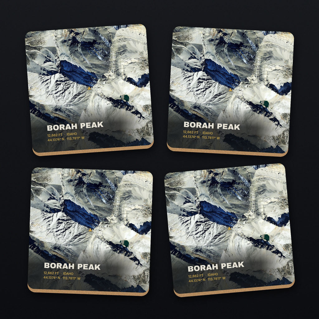 Borah Peak Satellite Coaster Set, all 4 coasters