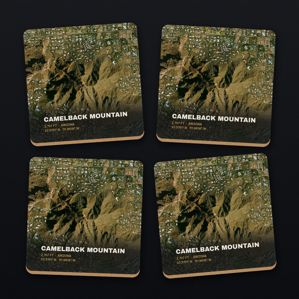 Camelback Mountain Satellite Coaster Set, all 4 coasters