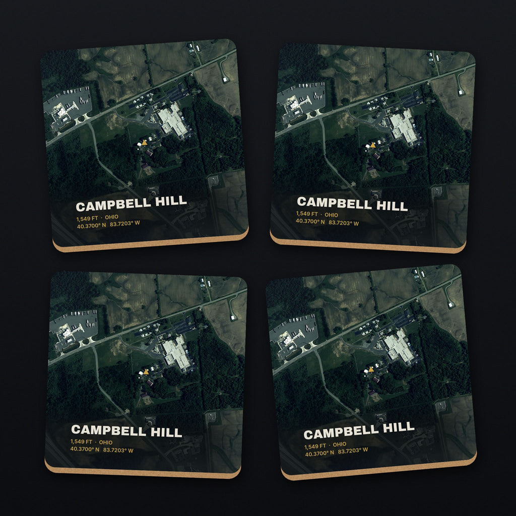Campbell Hill Satellite Coaster Set, all 4 coasters