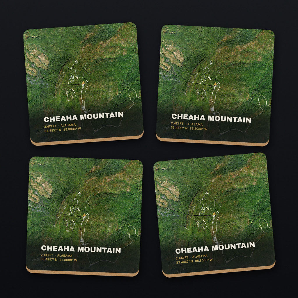 Cheaha Mountain Satellite Coaster Set, all 4 coasters