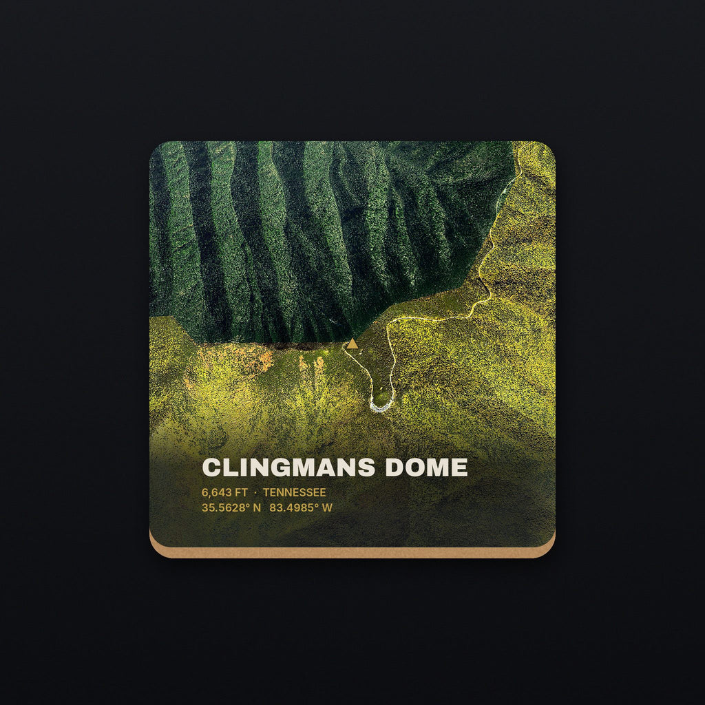 Clingmans Dome Satellite Coaster, flat view
