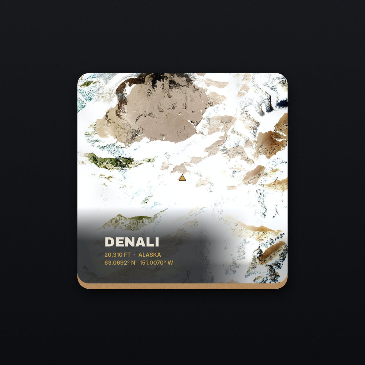 Denali Satellite Coaster, flat view