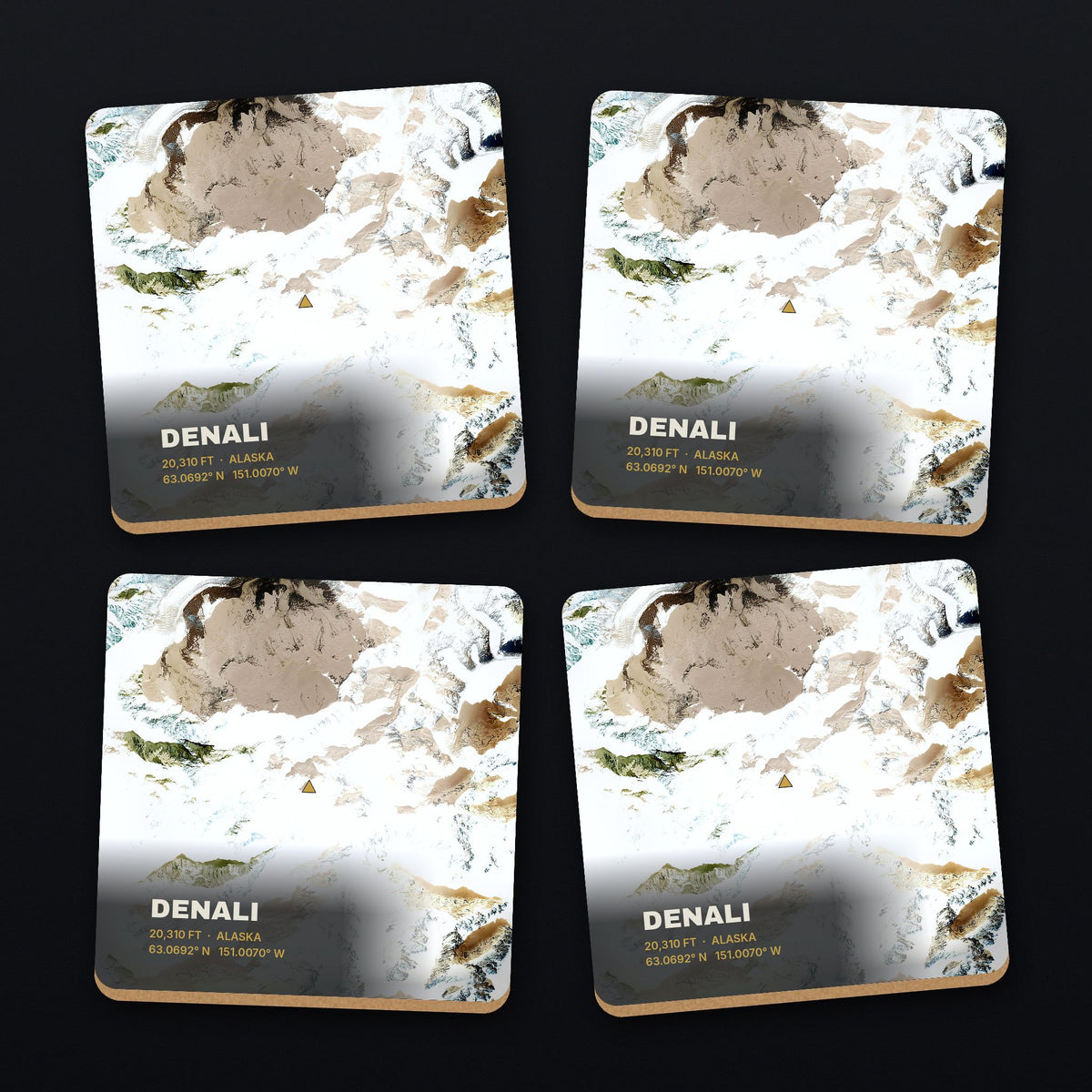 Denali Satellite Coaster Set, all 4 coasters