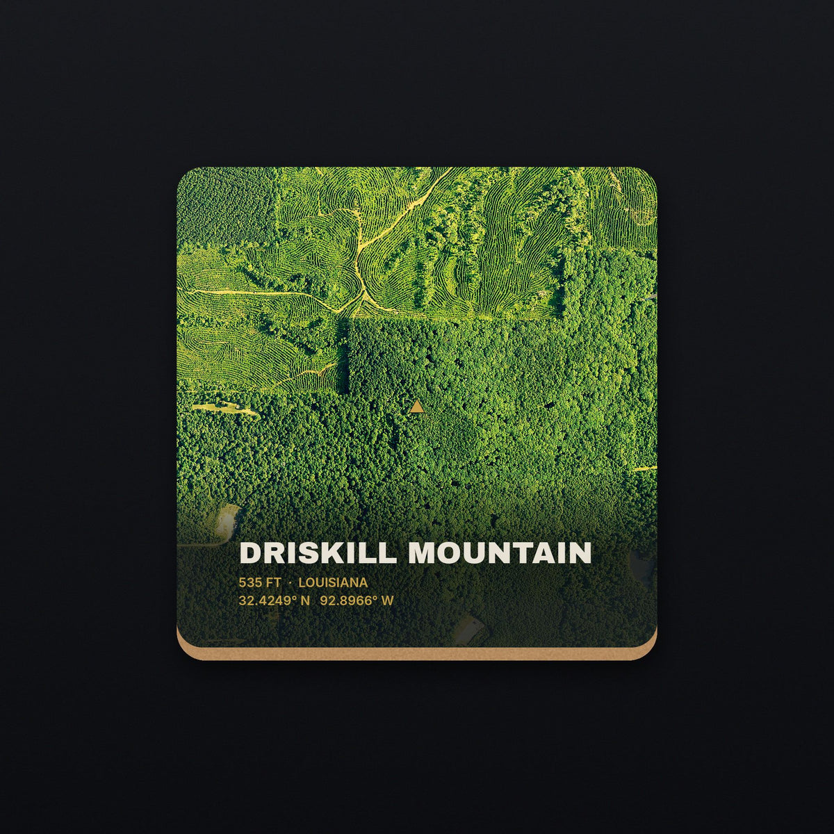 Driskill Mountain Satellite Coaster, flat view
