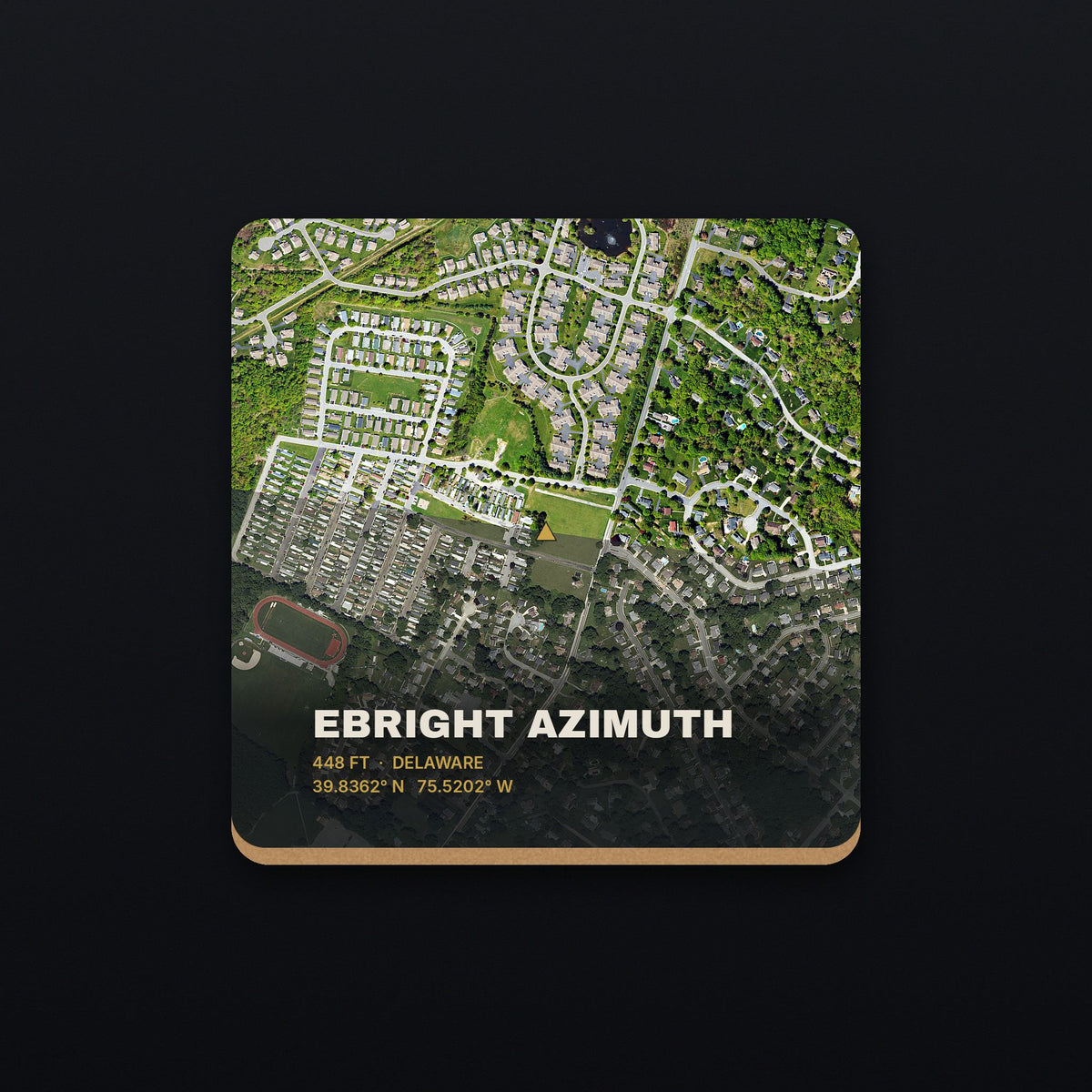 Ebright Azimuth Satellite Coaster, flat view